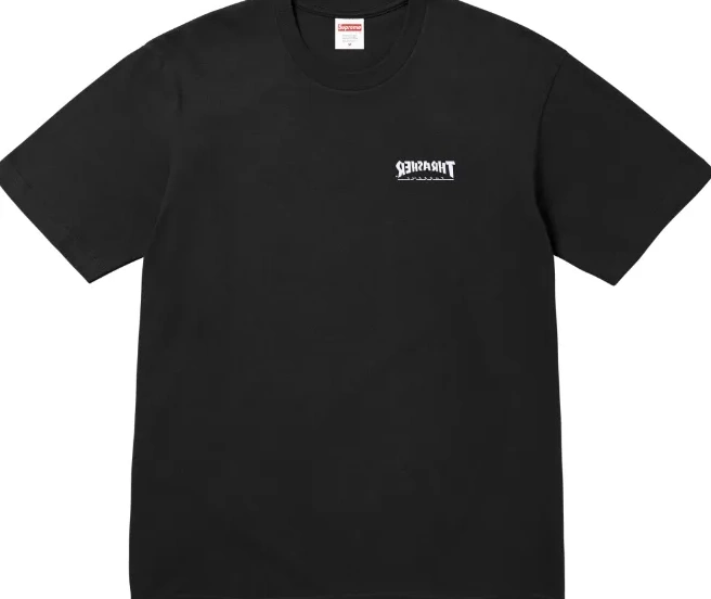 Black M L and T-shirt English White Cross S XL 0514
